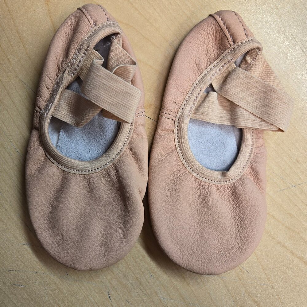 Eurotard Child Passé Full Sole Leather Ballet Shoe, Pink, Size 8
